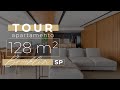 TOUR EM UM APARTAMENTO DE 128 m² QUE EXALA CHARME E CONFORTO