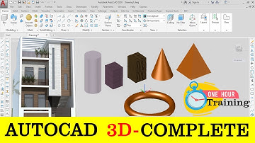[ COMPLETE ] AutoCAD 3D in 1 Hours With RENDERING Complete Tutorial |