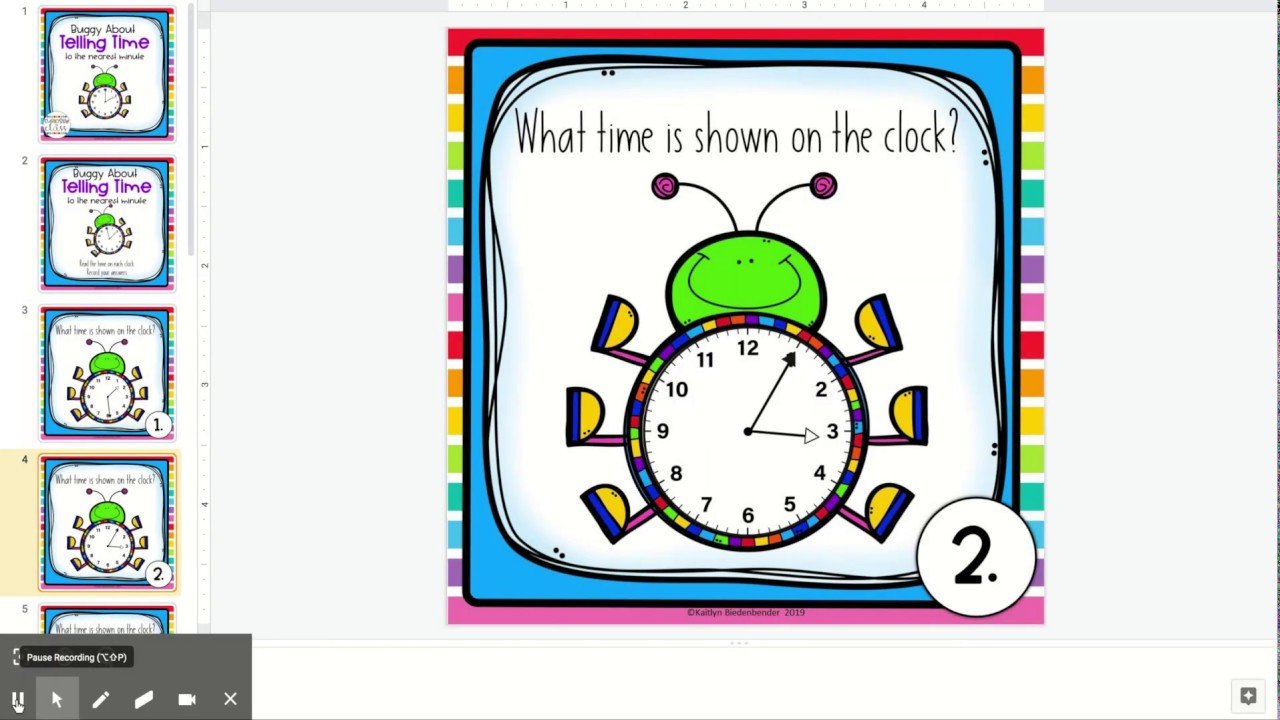 Copy of Telling Time to the Nearest Minute Digital Task Cards - Google Slides