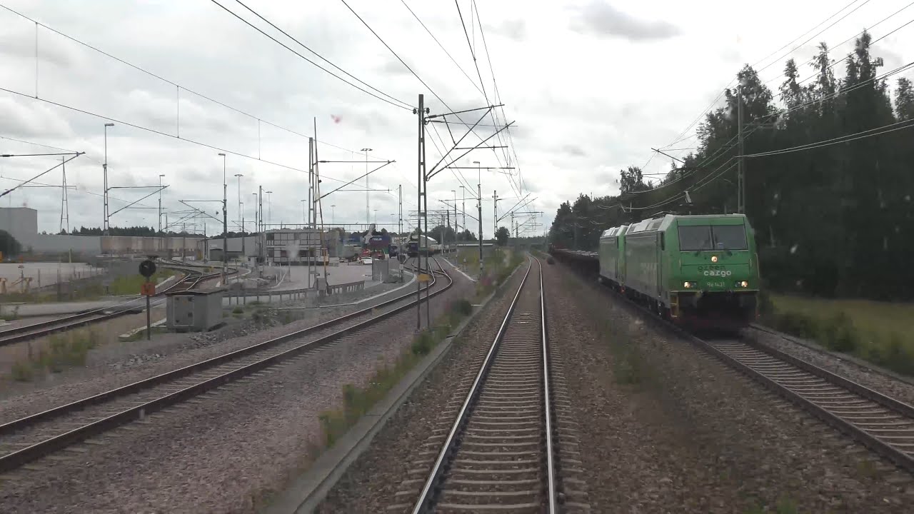 Cab ride Sala - Västerås - Eskilstuna - Ryssjöbrink - Hagalund, part 1 Sala - Eskilstuna