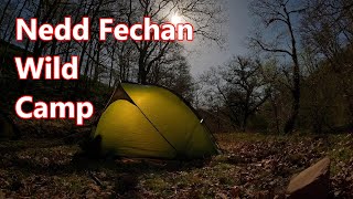 Wild camping in a Remote Welsh Valley, Wiltshire Man