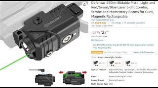 How to find a laser light combo for your pistol?--Defentac 450lm Red\/Green\/Blue Laser Light Combo