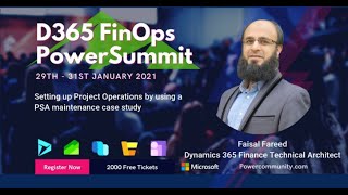 Setting up Project Operations by using a PSA maintenance case study - D365 FinOps Bootcamp