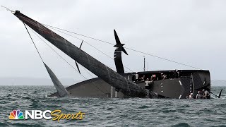 New York Yacht Club American Magic capsizes after strong wind gust at Prada Cup | Motorsports on NBC