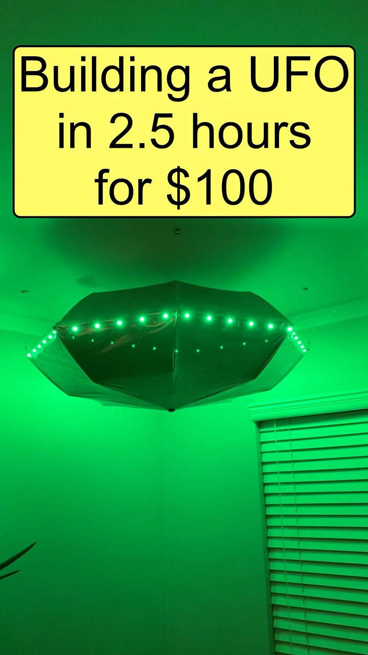 Building a UFO decoration in 2.5 hours for $100 #UFO #halloween