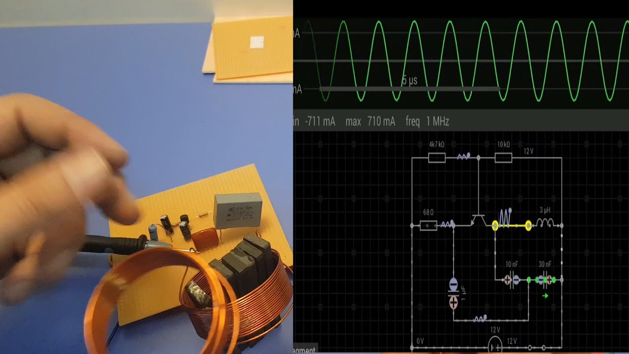 اصنع مذبذب من 1KHz الى 1MHZ بكل سهولة مذبذب هارتلي