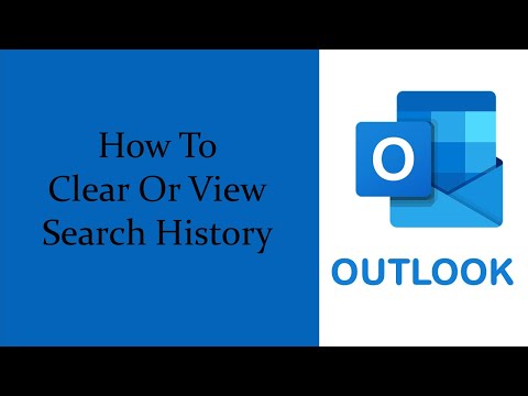 Delete search history or view search history in MS Outlook 365