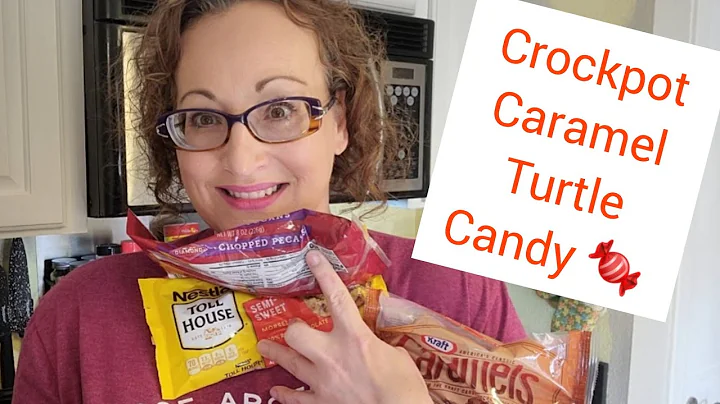 CROCKPOT CANDY! Chocolate Caramel Turtles. EASY, DELICIOUS.  Makes a Great Gift. #crockpotrecipes