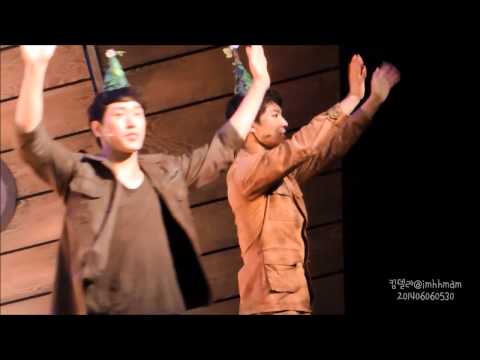 20140606 여신님이 보고계셔 밤공 커튼콜(백형훈배우위주)
