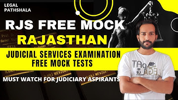 RJS FREE MOCK TESTS | RAJASTHAN JUDICIARY EXAM 2021 | RJS PATTERN | LEGAL PATHSHALA | KARAN SANGWAN