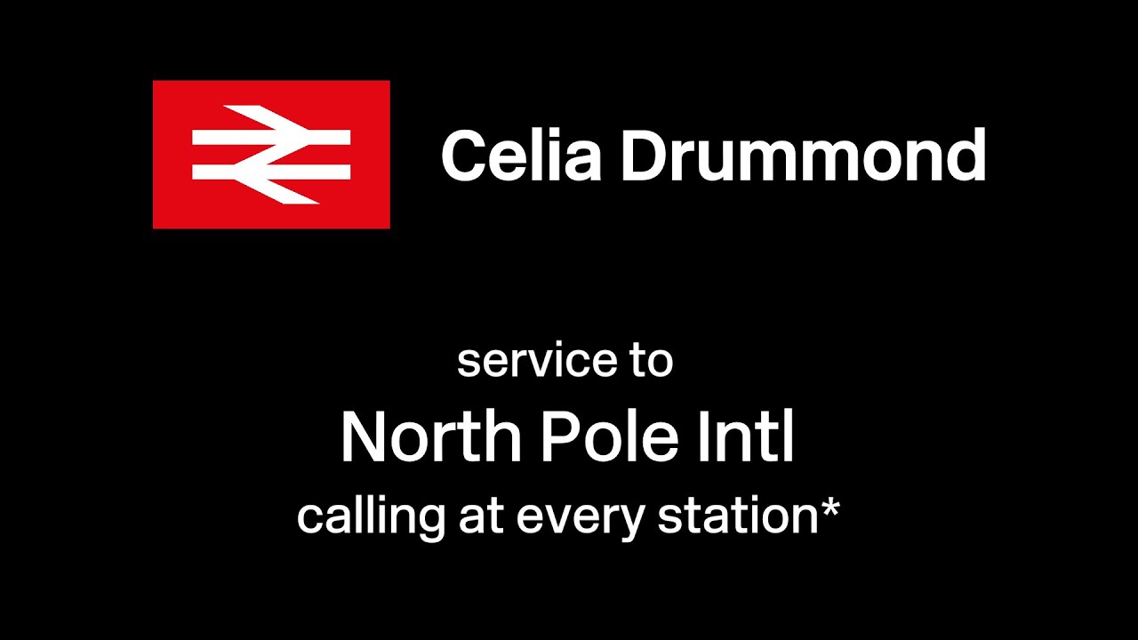 Longest Celia Drummond announcement, calling at every station*