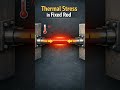Thermal stress occurs when expansion is restricted. Fixed rods build stress on heating!