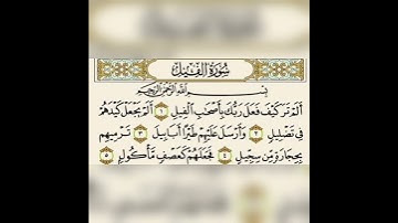 قران كريم سورة الفيل تلاوة القارئ إسلام صبحي