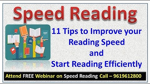 Tips for Speed Reading l Improve Reading l Speed Reading Technique l Prof. Rajesh Tayal
