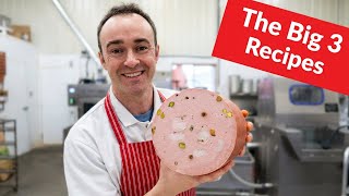 American Sausage Recipes, Hotdogs, Bologna, and Mortadella.
