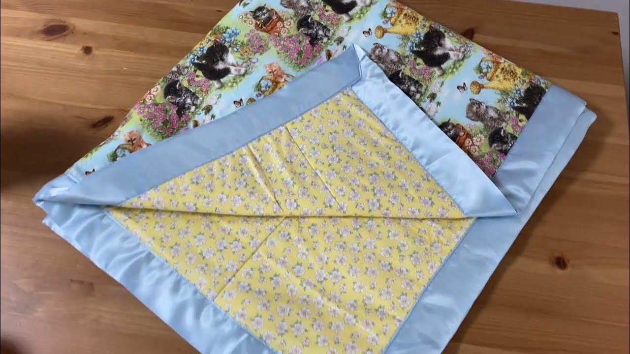 How to Sew Blanket Binding on a Flannel Baby Blanket Tutorial  Satin blanket  binding tutorial, Sewing hacks, Satin blanket binding