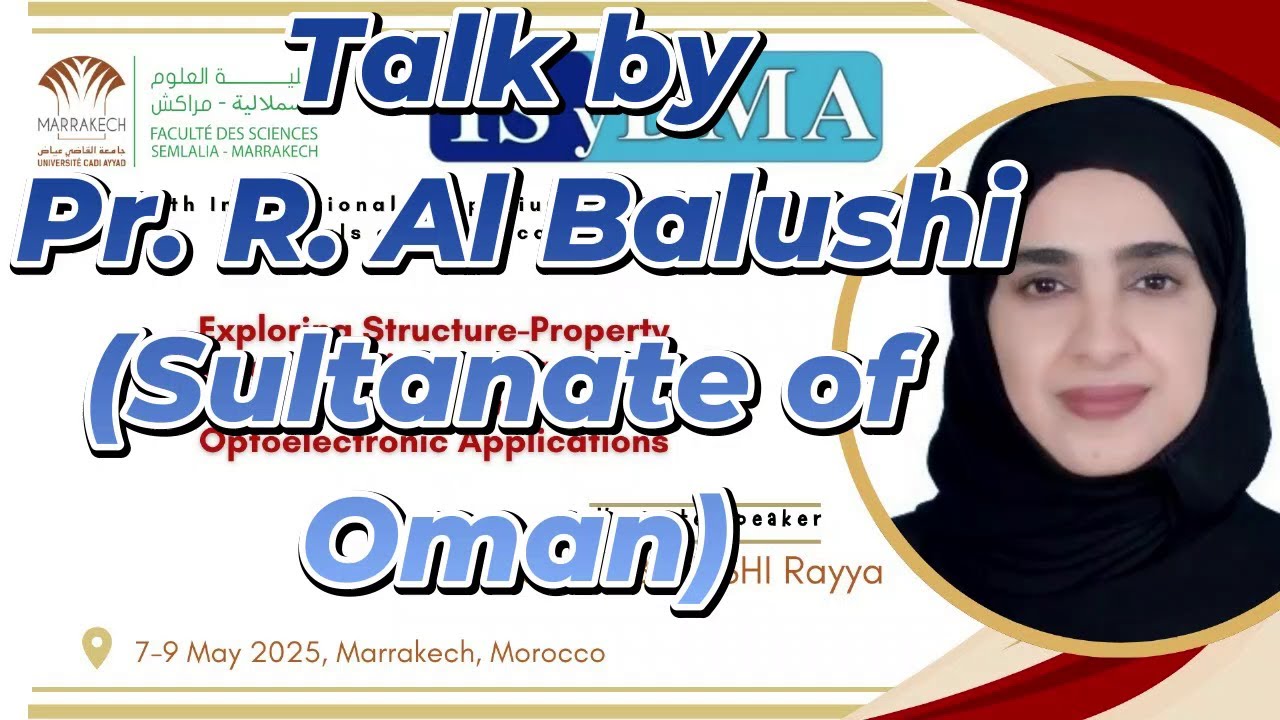 ISyDMA’9; Talk: Pr. R. Al Balushi (Oman)