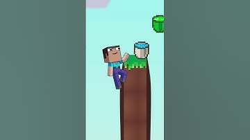 Will JOY HELP? Steve vs Noob in Lava Pit Challenge! Funny Minecraft Animation #minecraftshorts #fyp