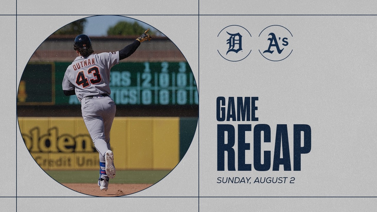 Game Highlights: Montero Tosses 6 Scoreless Innings, Tigers Sweep Athletics | 8/2/2026
