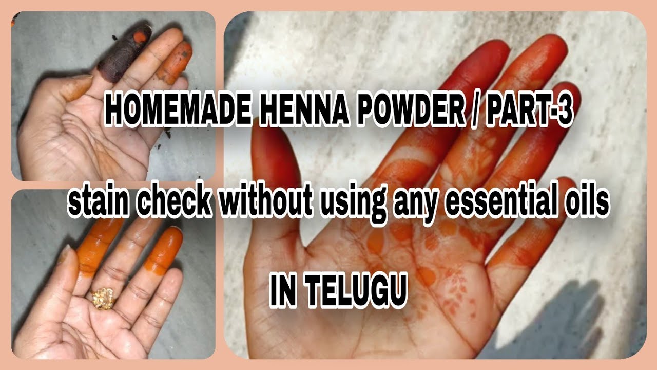 STAIN CHECKING with homemade henna powder PART3 TELUGU 