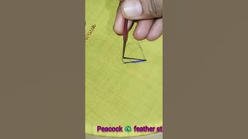 long and short stitch for peacock 🦚 feather aari work
