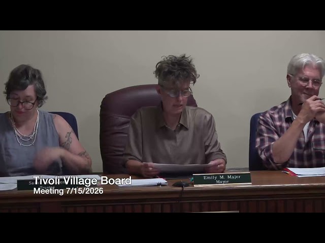 7-15-2026 Tivoli Village Board Meeting