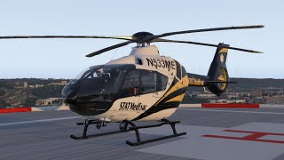 X-Plane 11 Ec135 T3 Helicopter Simulation Final Turn And Approach In Windy Conditions