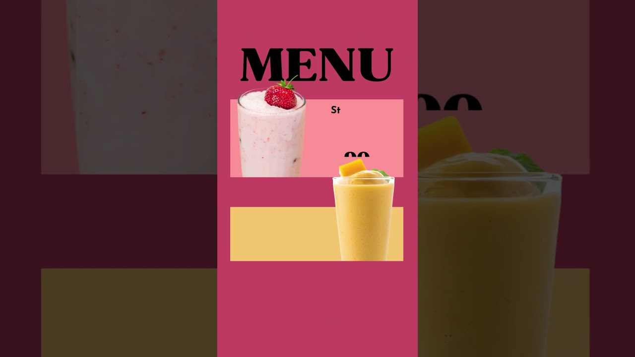 Special Milkshake menu 