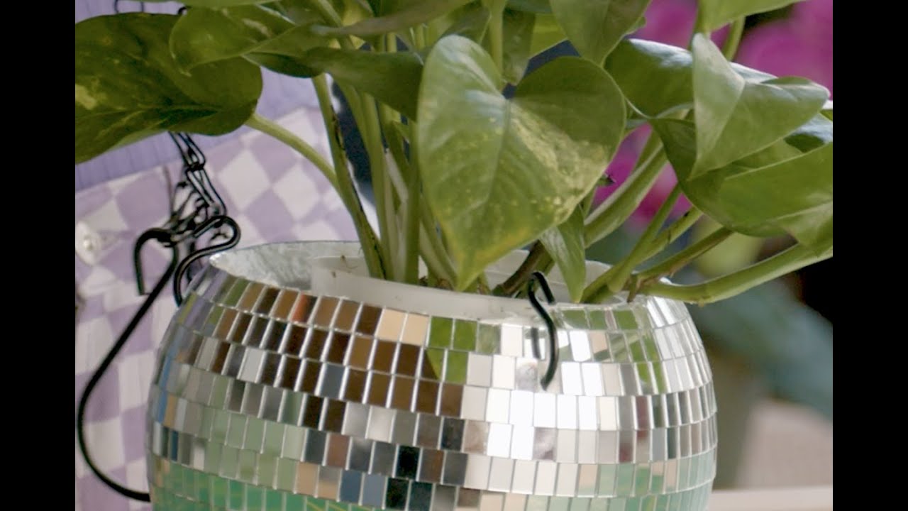 How to make a disco ball planter YouTube