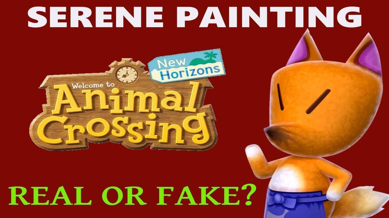 Serene Painting Real or Fake Animal Crossing New Horizons YouTube