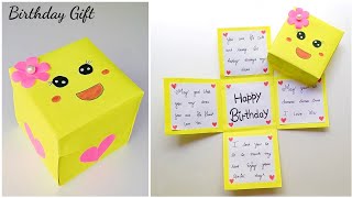 Diy Handmade Gift For Birthday How To Make Birthday Gift Box Paper Gift Birthday Gift Box