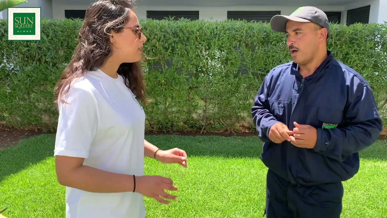 ‏بفضل عناية  بستانيو Sun Square ALMAZ، ‏تحافظ المساحات الخضراء على جماليتها لتعطي ‏‏منظر يريح النفس