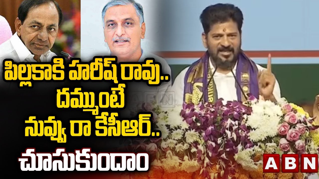 పిల్లకాకి హరీష్ రావు .. దమ్ముంటే నువ్వు రా కేసీఆర్..చూసుకుందాం  | CM Revanth Reddy Challenge To KCR