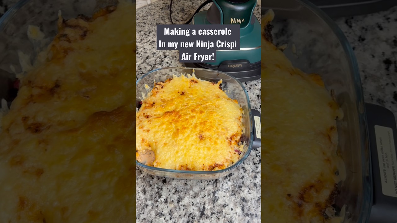 MAKING A LOW CARB CASSEROLE IN AN AIRFRYER?  #MISSIONHOPE #ninja #ninjacrispi