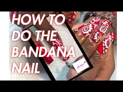 learn how to do red bandana nail art youtube paznokcie motyle niebieskie elegancka sukienka dla 40 latki