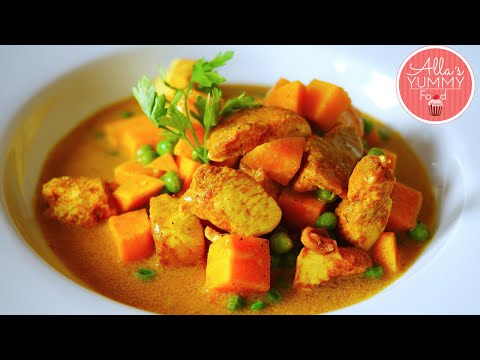 Chicken, Sweet Potato & Coconut Recipe - Карри из курицы со сладким картофелем