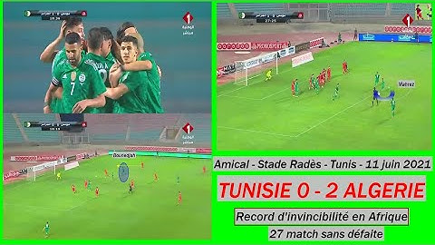 Tunisie 0 - 2 Algérie -  Record d'invincibilité en Afrique-تونس 0 - 2 الجزائر