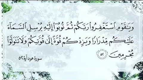 تلاوه ( وياقوم استغفروا ربكم ثم توبو اليه ) 🌺🌹