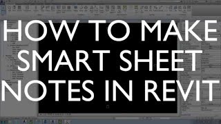 How To Make Smart Sheet Notes In Revit