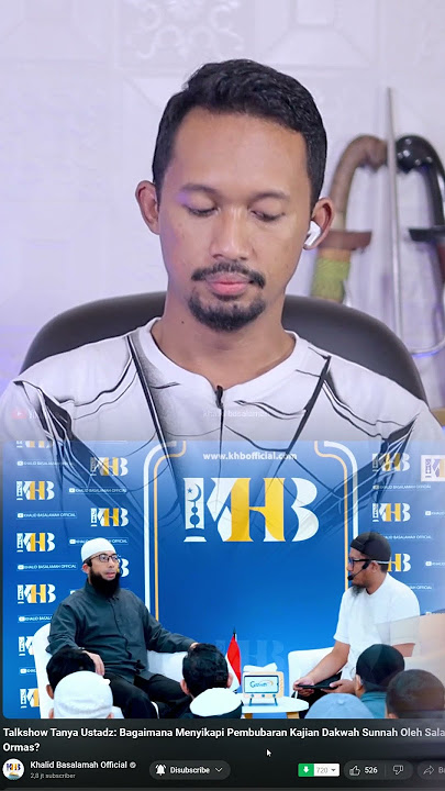 Tanggapi Fenomena Pembubaran Ust.Syafiq - Ust. Khalid : Kami Juga Punya Masa Tapi...