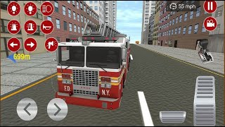 Fire Rescue Truck Simulator 3D | Fire Engine Driving & Firefighter Daily Job - Android Gameplay screenshot 5