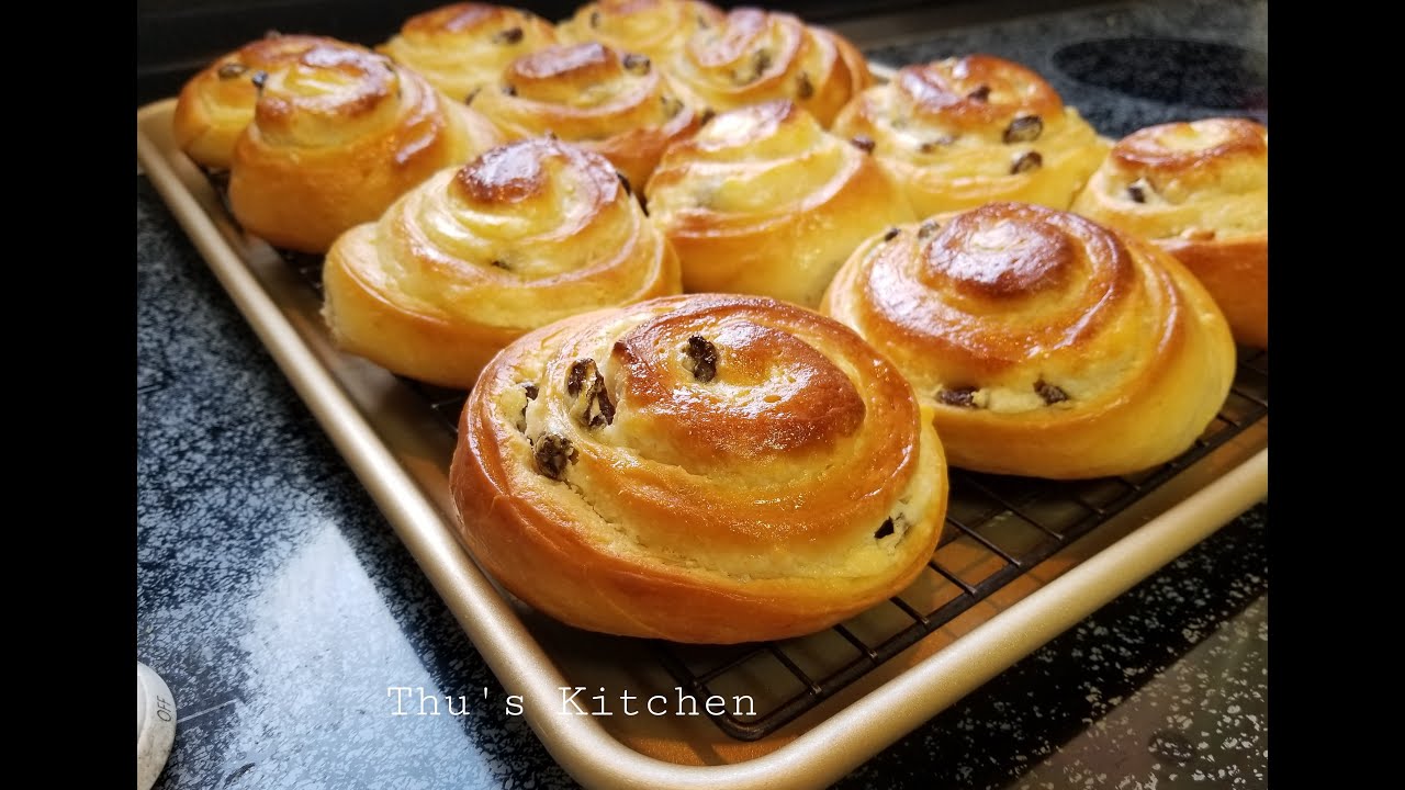 Bánh Mì Kem Phô Mai Nho công thức tiếng Việt - Raisin Cream Cheese ...