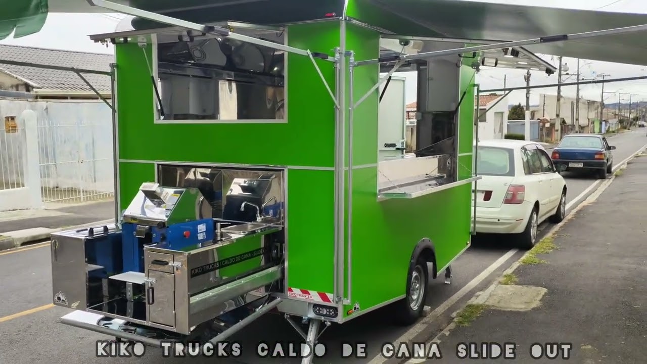 TRAILER PARA CALDO DE CANA (SLIDE OUT) E PASTEL - FOODTRAILER KIKO TRUCKS COD188