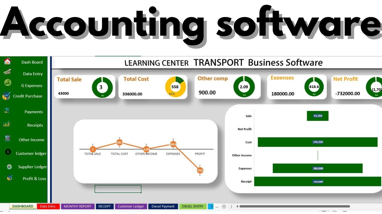 Fully Automatic Accounting software for Transport Business in Excel By ...