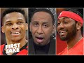 Why would the Rockets do this deal? Stephen A. reacts to the Westbrook for Wall trade | First Take