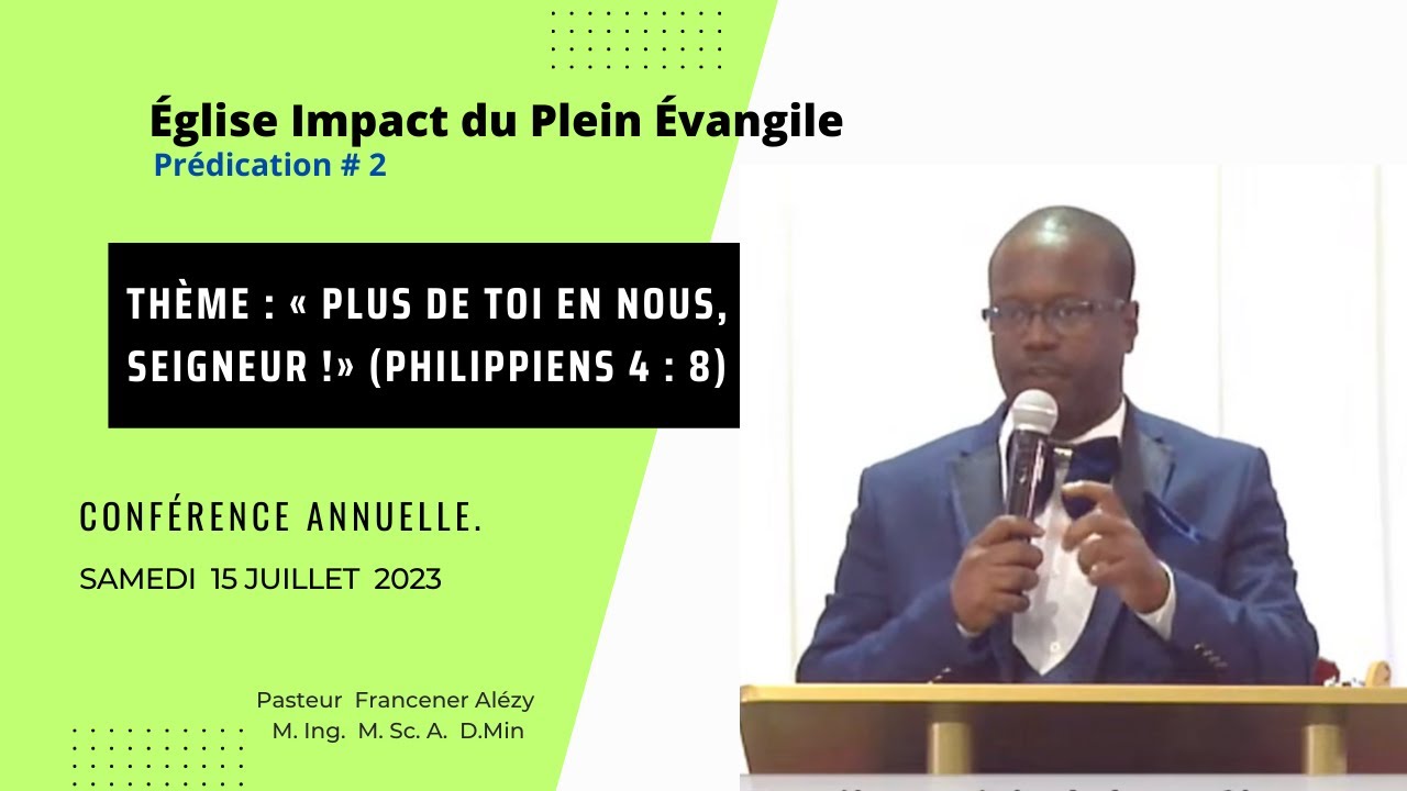 Église Impact du plein evangile | Plus de TOI en nous, Seigneur ! | jour 2
