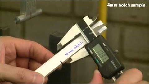 Ceramic beam - sample measurement prior to 3 point bend testing