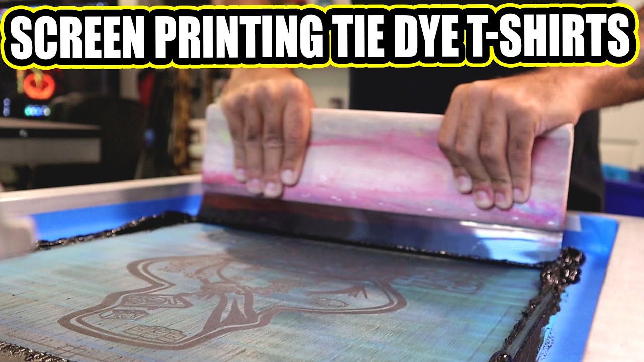 How To Screen Print On Tie Dye T-Shirts - YouTube