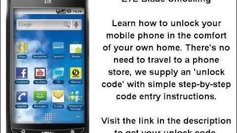 Unlock ZTE Blade - SIM Network Unlock PIN