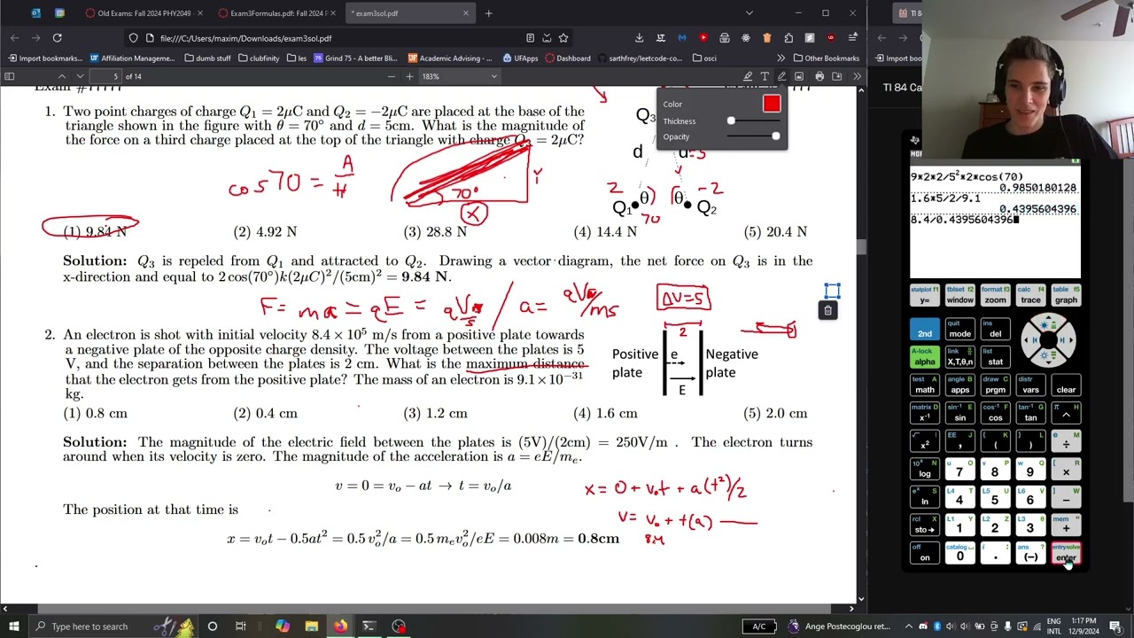 UF PHY2049 - Exam 3 Spring 2023 Walkthrough